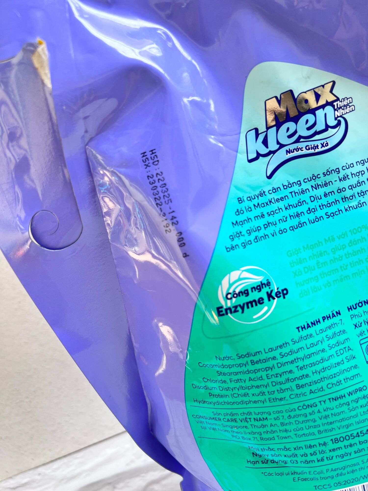 Túi nước giặt xả MaxKleen 2,2kg (Date 2025)