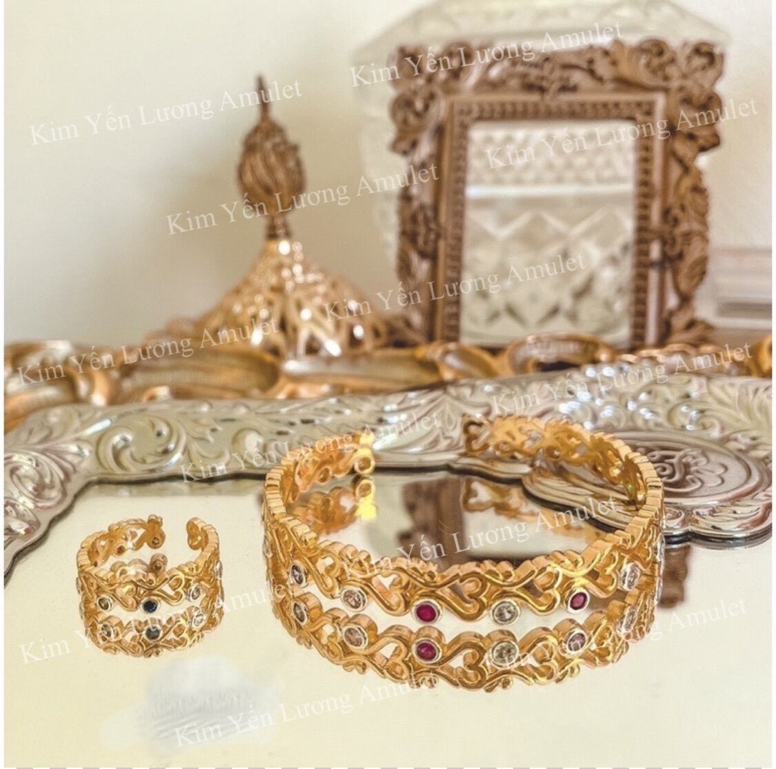 Nhẫn & vòng tay chữ om thái lan