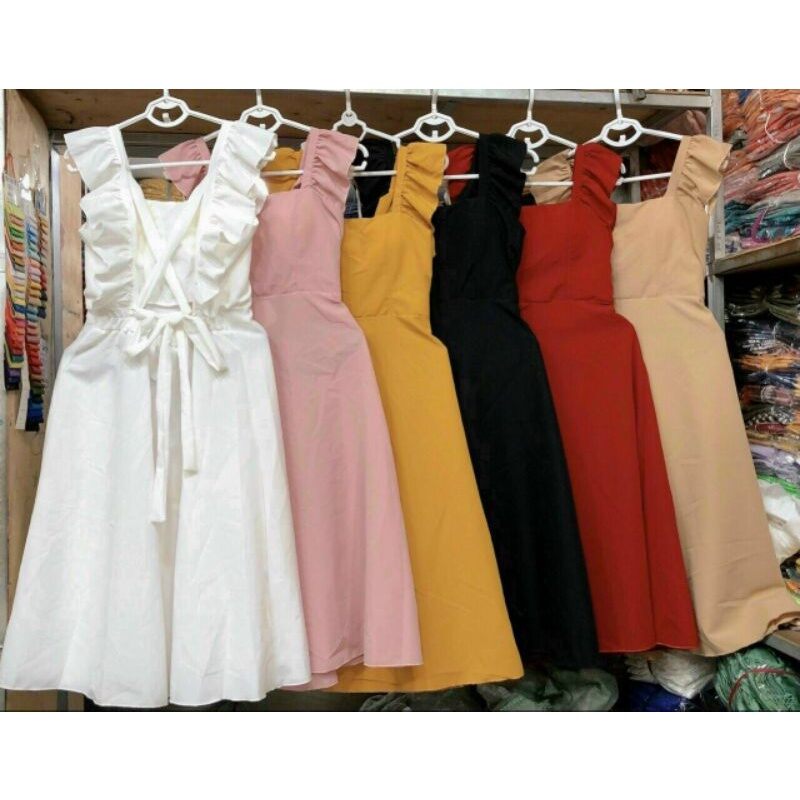 🎀 Đầm 2 Đây Hở Lưng Đan Dây Dáng Dài