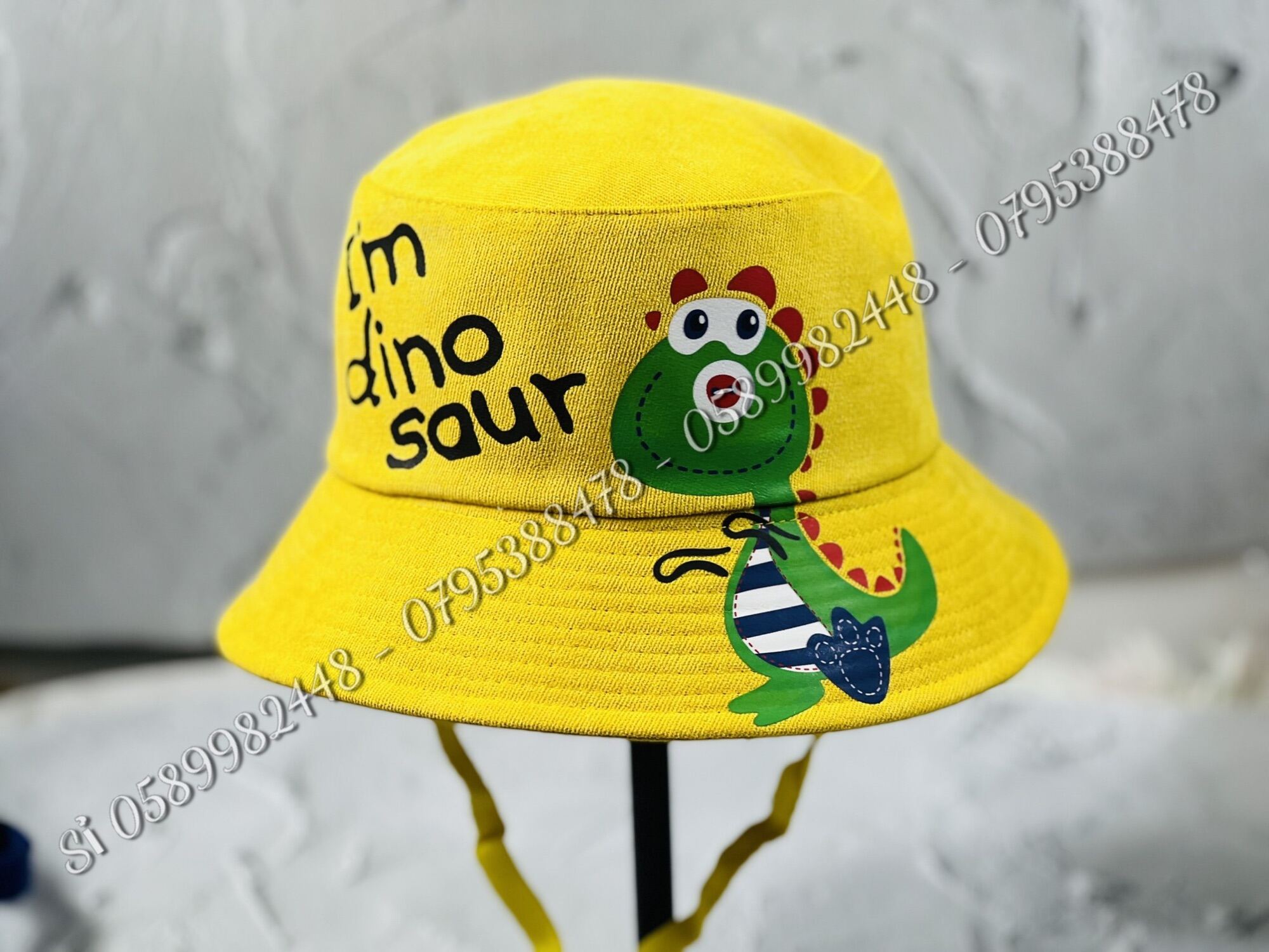 Mũ bo bucket - Nón Tai bèo phối dây khủng Long 🦖 xanh cute cho bé trai bé gái cute 1tuổi đến 5t