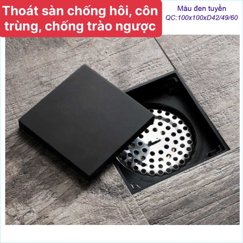 Phiếu thoát lọc nước tĩnh điện đen, chống hôi + côn trùng+ trào ngược