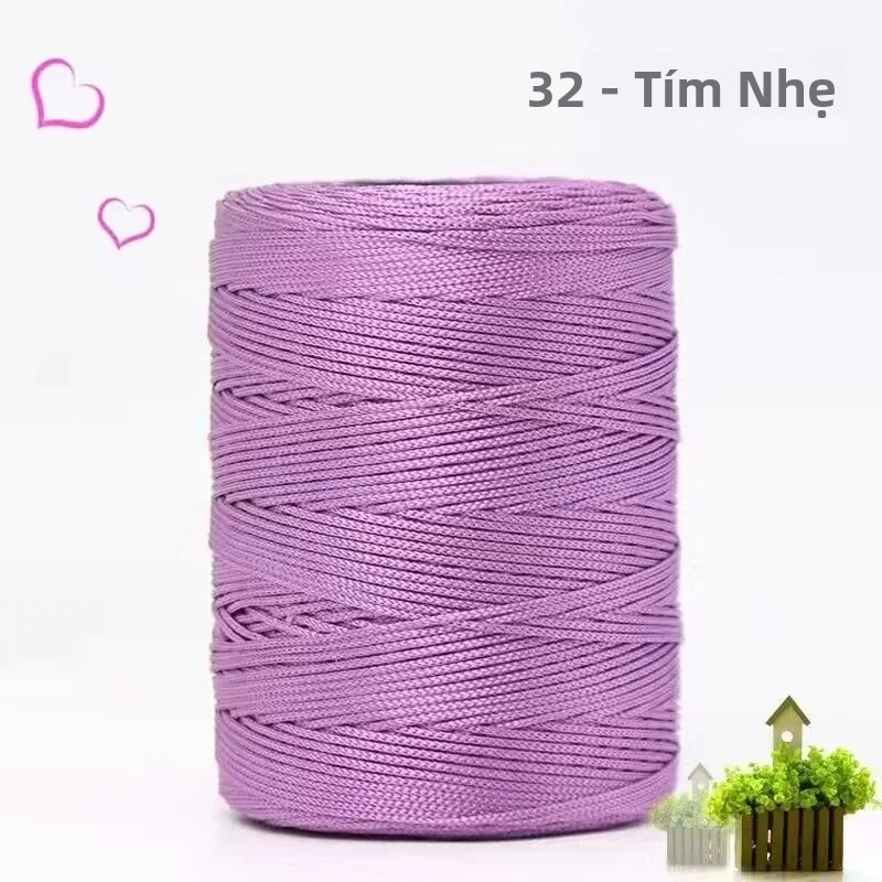1 Cuộn Sợi Tơ Tằm 100g 230M Sợi Mỏng Pha Trộn Dùng Để Đan Móc Thủ Công Làm Túi Mũ Giày Dép