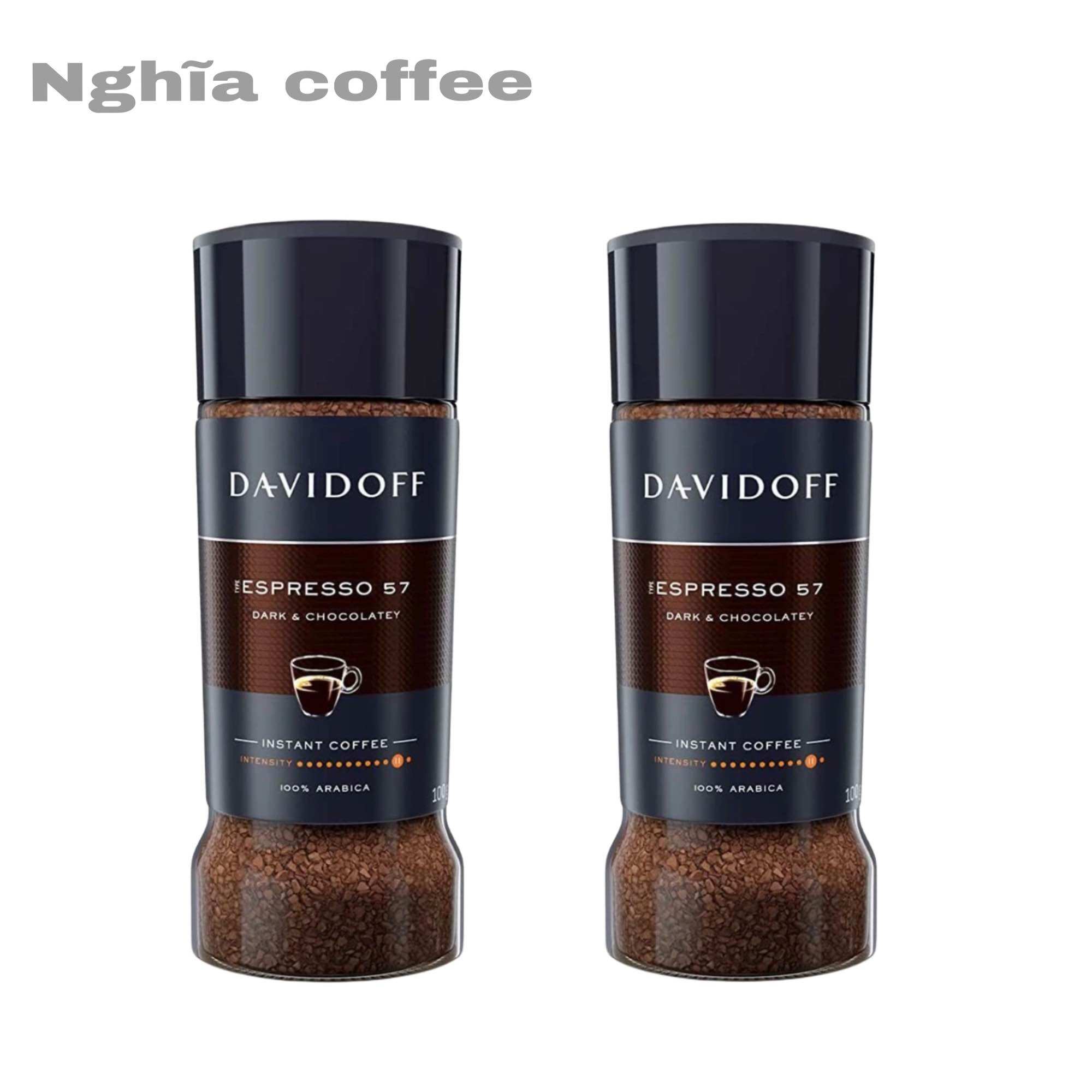 Cà phê hoà tan cao cấp - davidoff espresso 57 lọ thuỷ tinh 100g