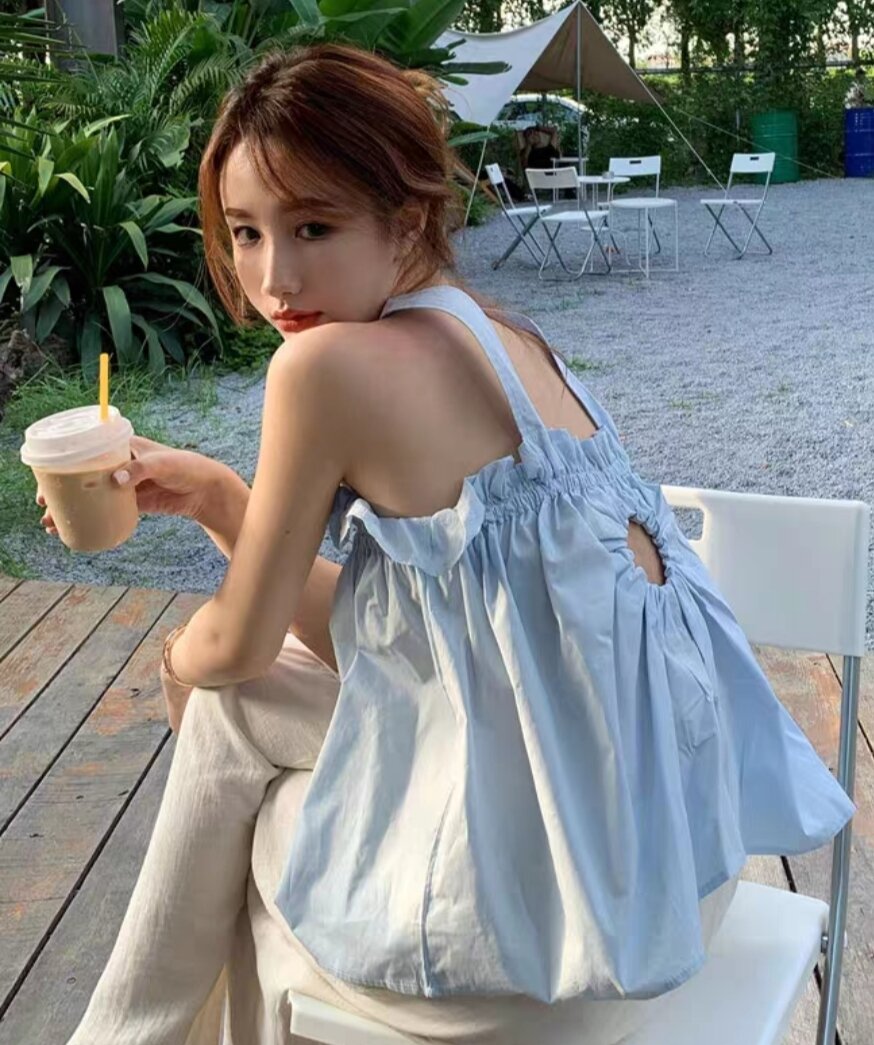 Áo hồng bèo freesize, new 99%