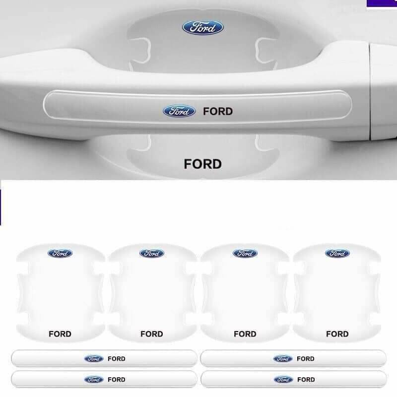 Bộ 08 miếng dán hõm cửa và tay nắm silicon trong suốt chống xước tay hõm cửa hãng xe FORD