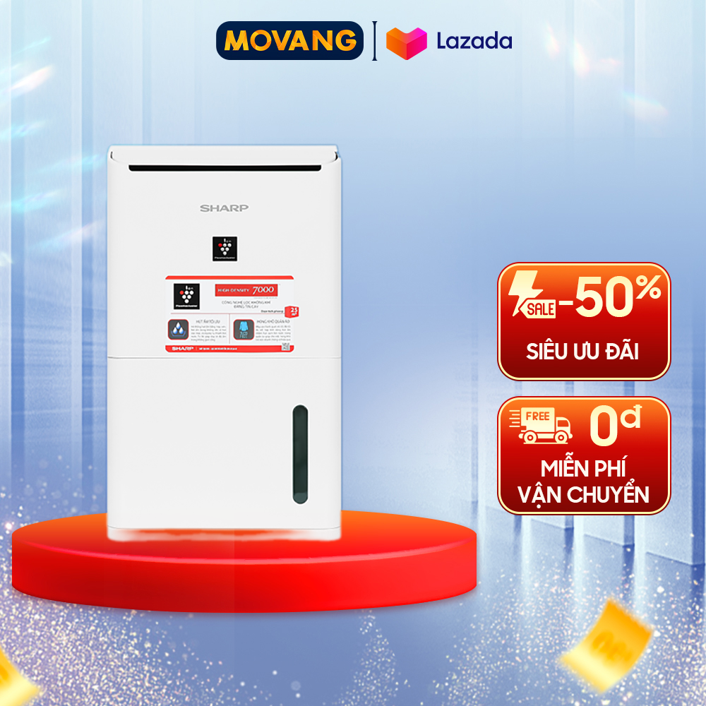 - máy lọc không khí sharp dw-d12a-w - công suất hoạt động:160 w - bộ lọc bụi cho máy:lọc bụi thô