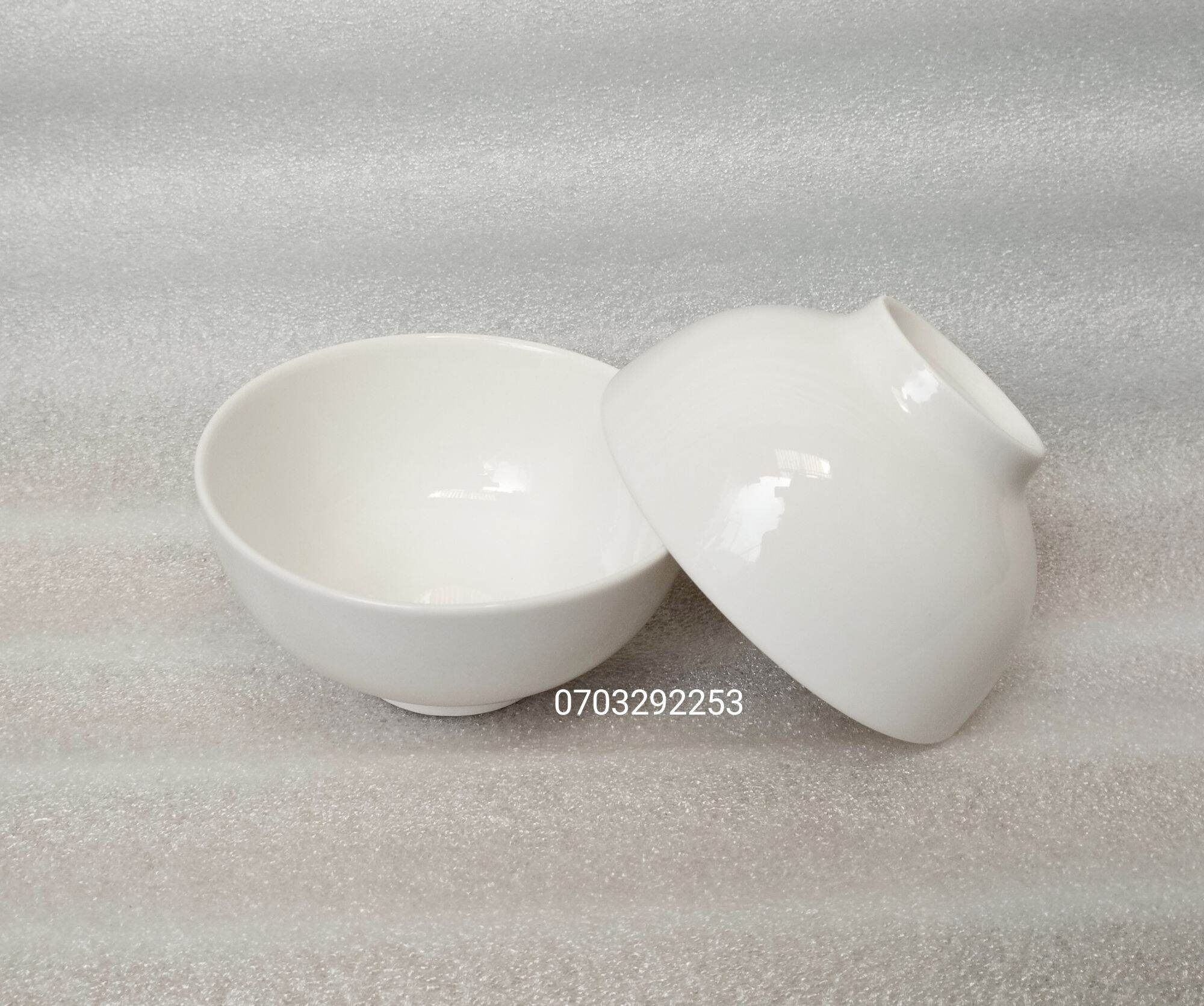 combo 6 chén cơm sứ trắng 11cm