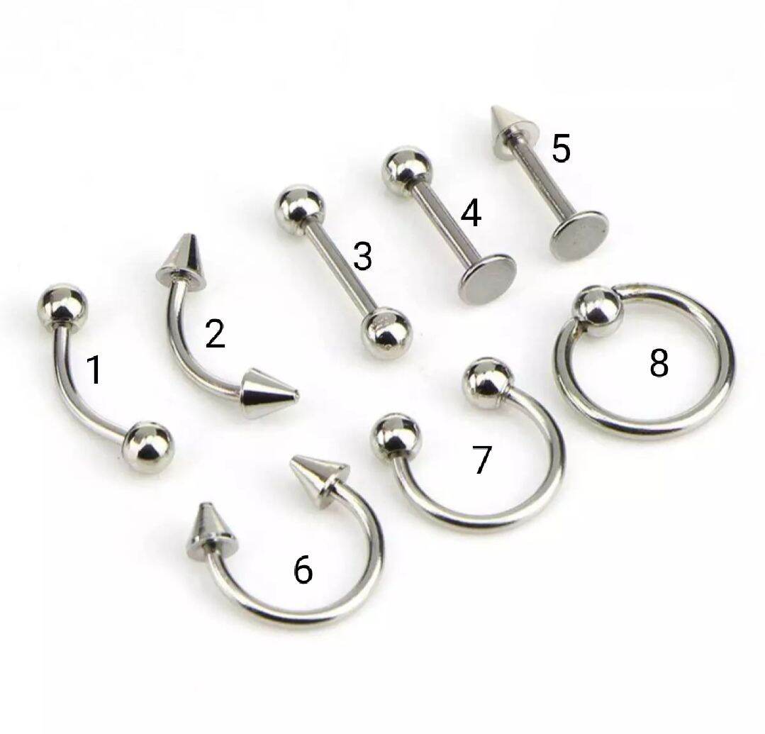 Khuyên Cơ Bản - Khuyên thép y tế không gỉ - Khuyên xỏ cơ bản (6mm/8mm/10mm)
