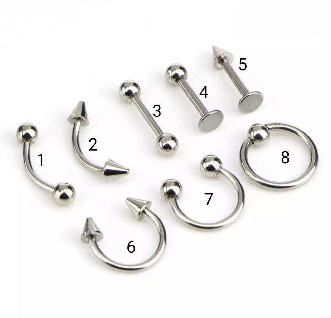 Khuyên Cơ Bản - Khuyên thép y tế không gỉ - Khuyên xỏ cơ bản (6mm/8mm/10mm)