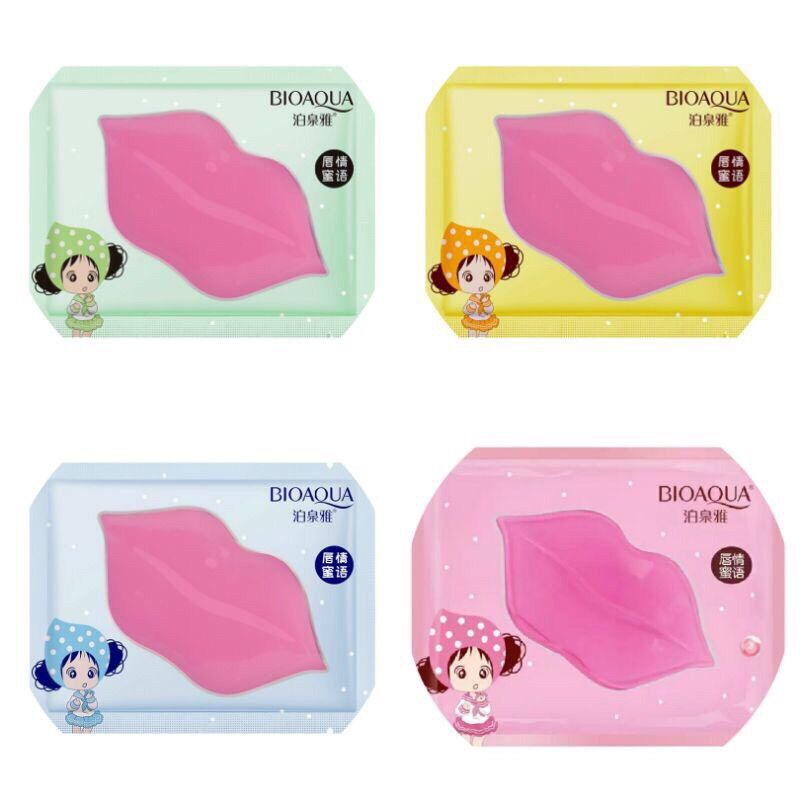 [HCM]COMBO 10 MIẾNG MẶT NẠ MÔI CẤP ẨM BIOAQUA