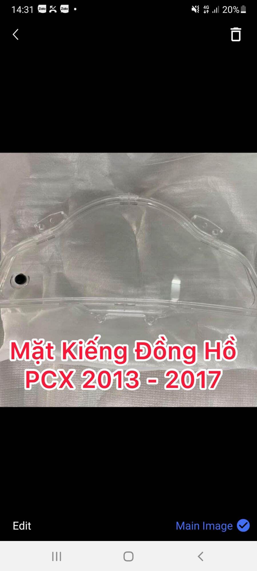 Mặt kiếng đồng hồ , dè con Pcx 2013 - 2017