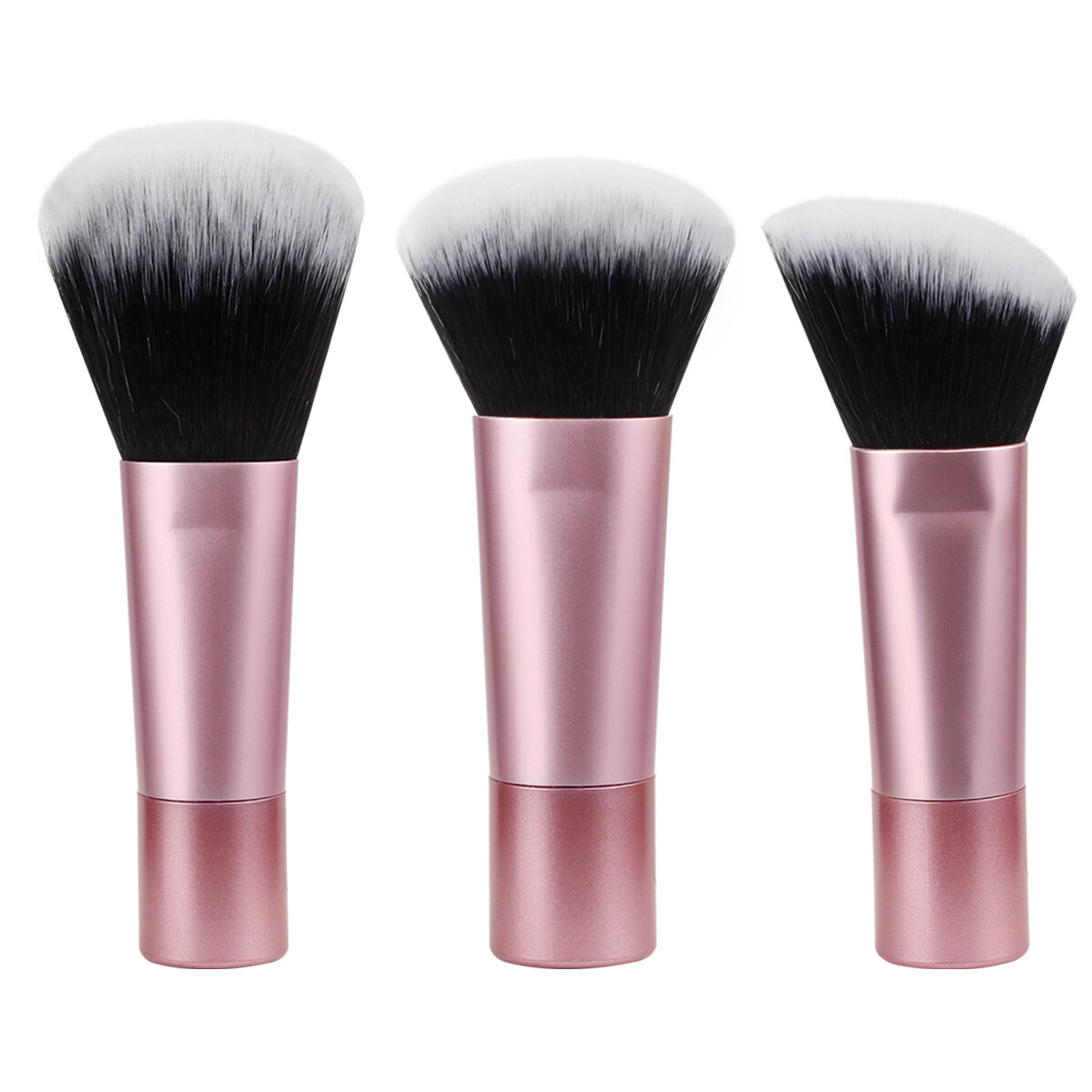 3pcs mini ngắn xách tay trang điểm bàn chải blush bàn chải đường cong bàn chải nền tảng bàn chải lỏng bàn chải dễ thương bàn chải