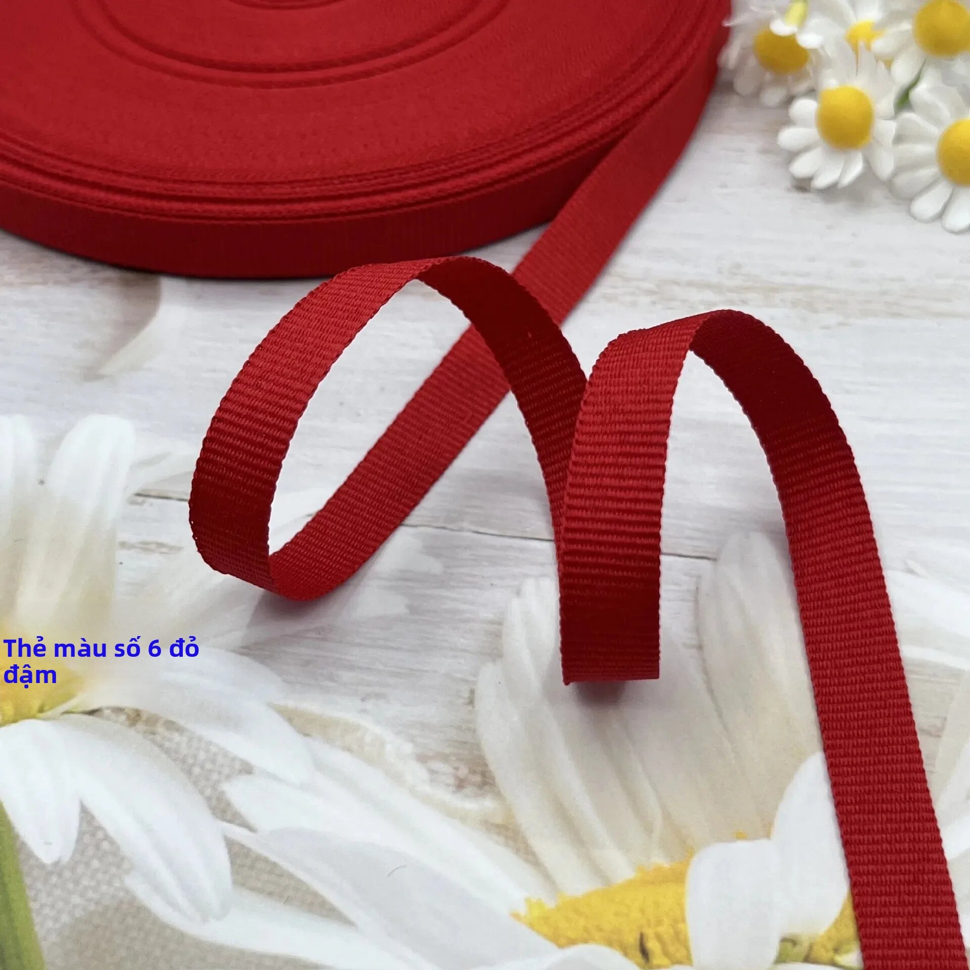 Dây Đai Vải Polyester Nylon Nhiều Màu Sắc Dệt Trơn Viền Chỉ Dùng Cho Quần Áo Viền Vải Bố Đồ Gia Dụng Dây Buộc