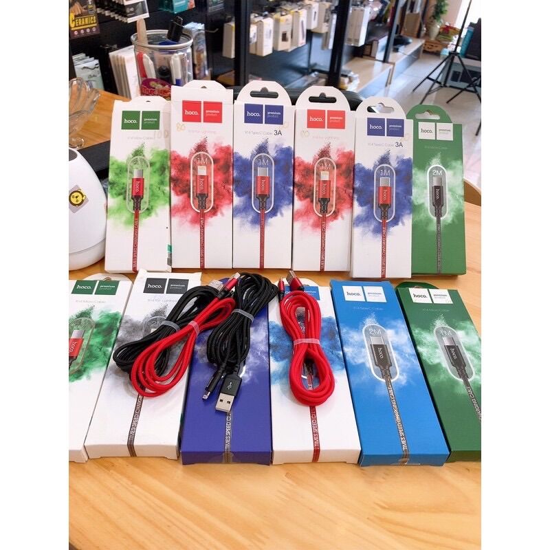 Cáp sạc hoco 1m 2m chính hãng ( iphone;samsung;tyc)
