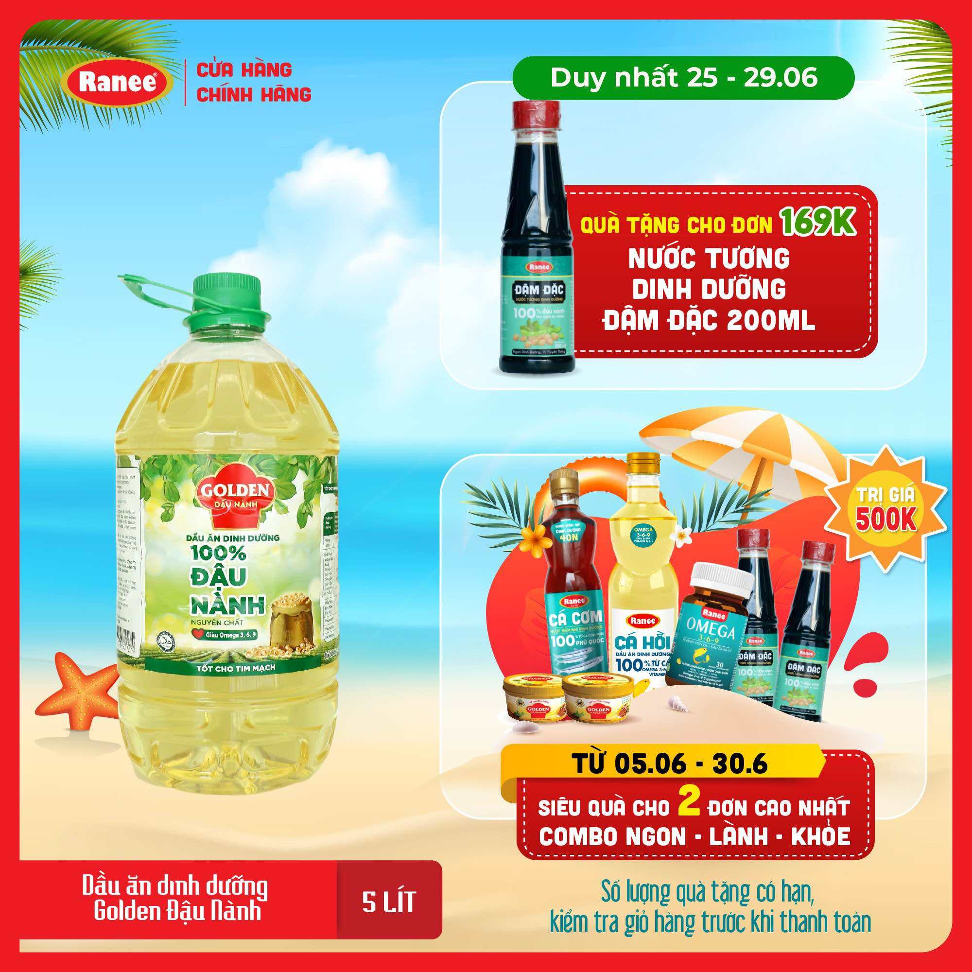 Dầu Đậu Nành cao cấp Golden 5 lít