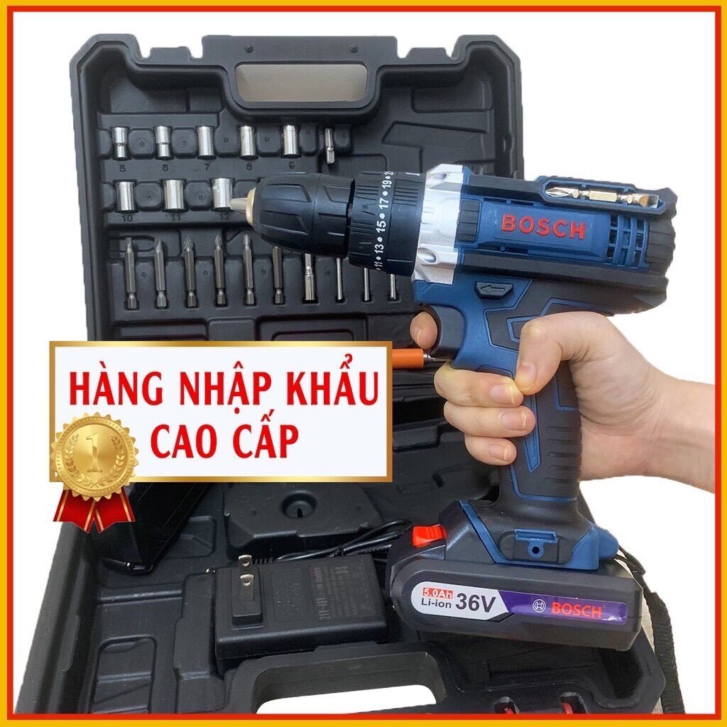Máy khoan pin bosch 36v 3 chức năng, bắt vít khoan tường có búa