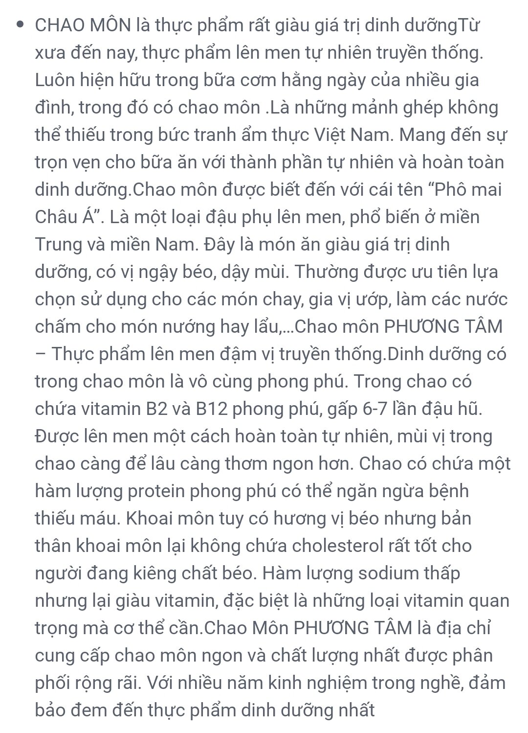 chao môn cốt dừa loại lớn 700g siêu béo