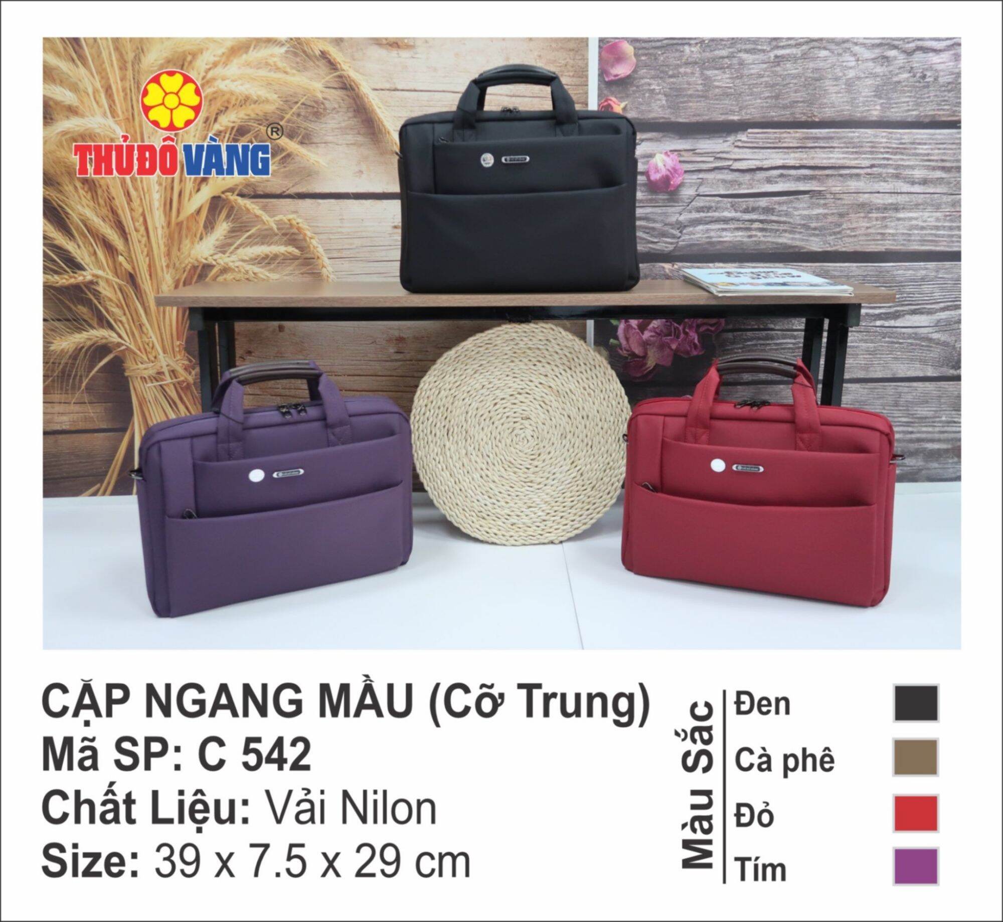Cặp ngang màu Thủ Đô Vàng ( Cỡ trung) ---- Mã SP: C42