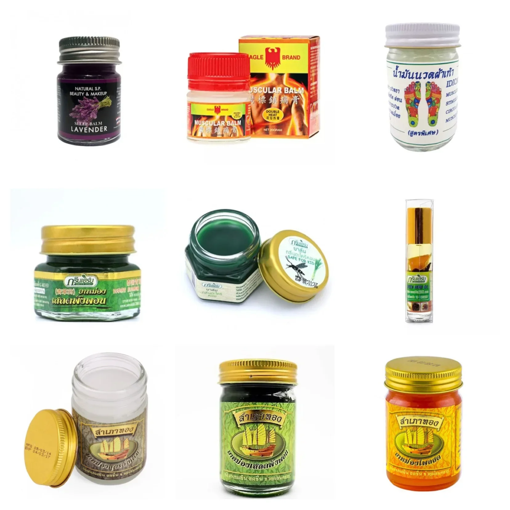 Dầu Xoa Bóp Massage Refreshing Oil Aromatherapy ,Aroma Balm Dưỡng Ẩm Da Toàn Thân Thái Lan (Product From Thailand)