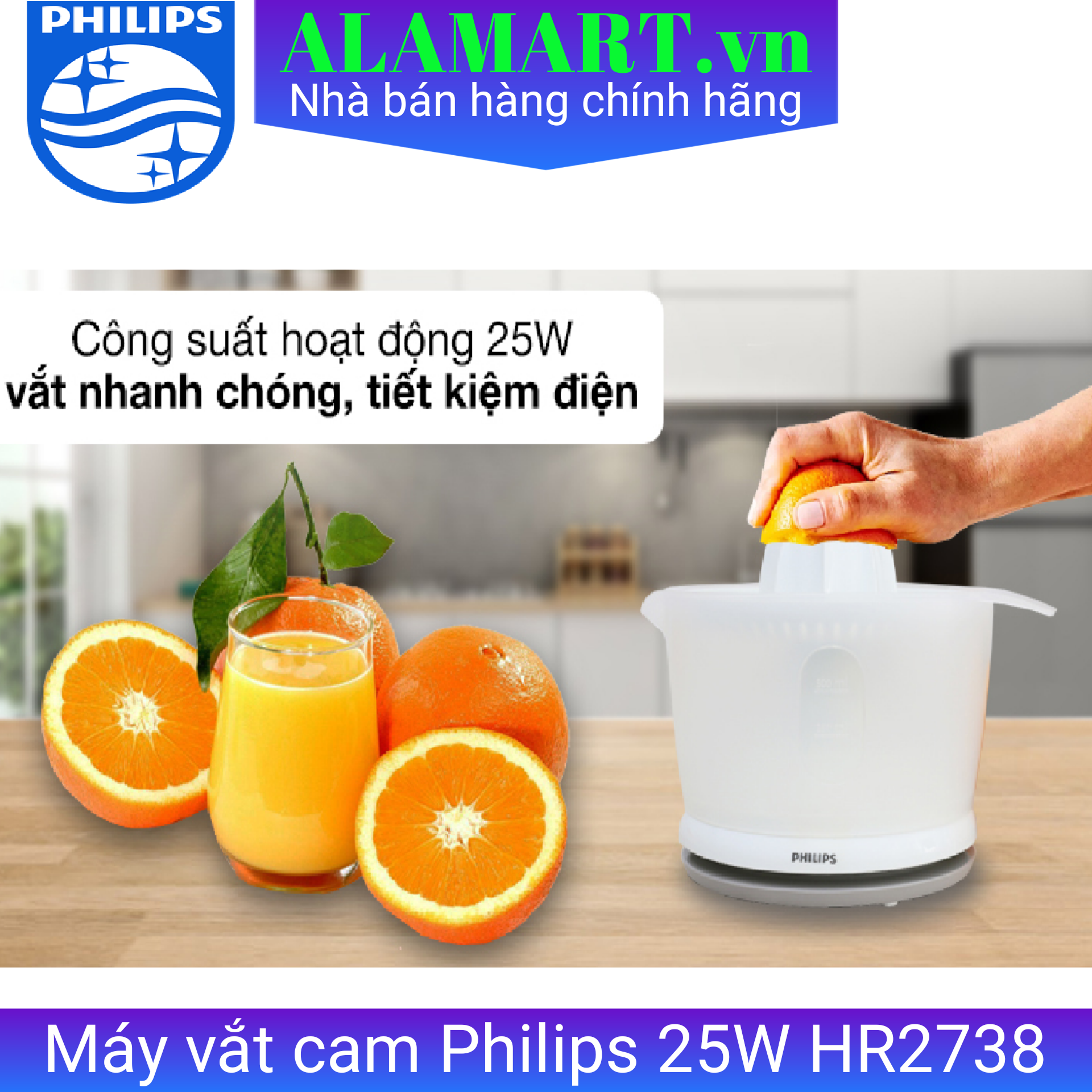 MÁY VẮT CAM PHILIPS HR-2738