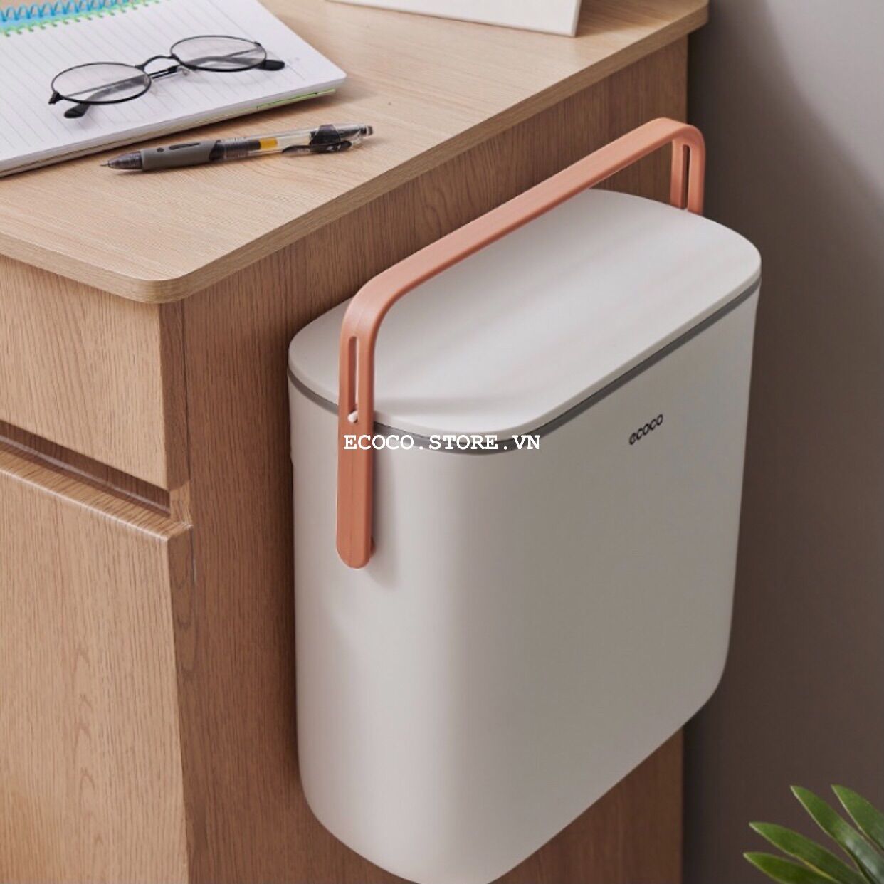 Thùng rác treo tủ bếp Ecoco, thùng rác dán tường Ecoco - ECOCO 2236