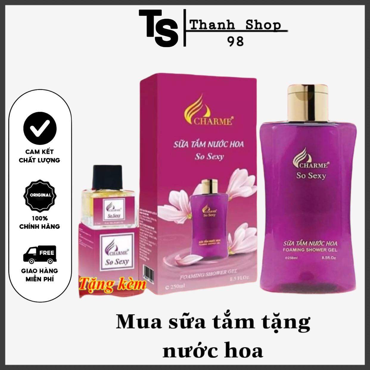 Sữa Tắm Trắng Da Hương Hoa Tặng Kèm Nước Hoa250ML