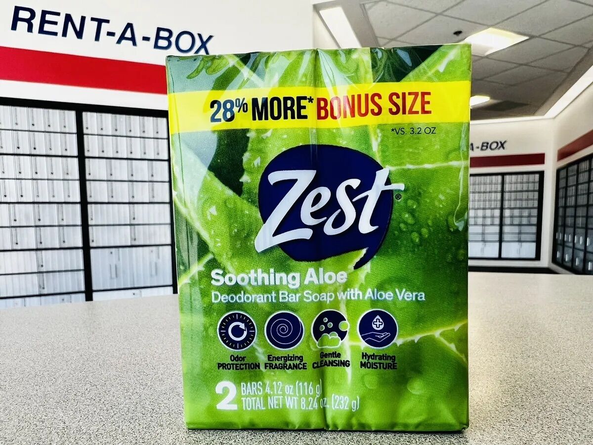 Xà phòng zest dưỡng da và khử mùi cơ thể với hương lô hội- zest soothing aloe- combo