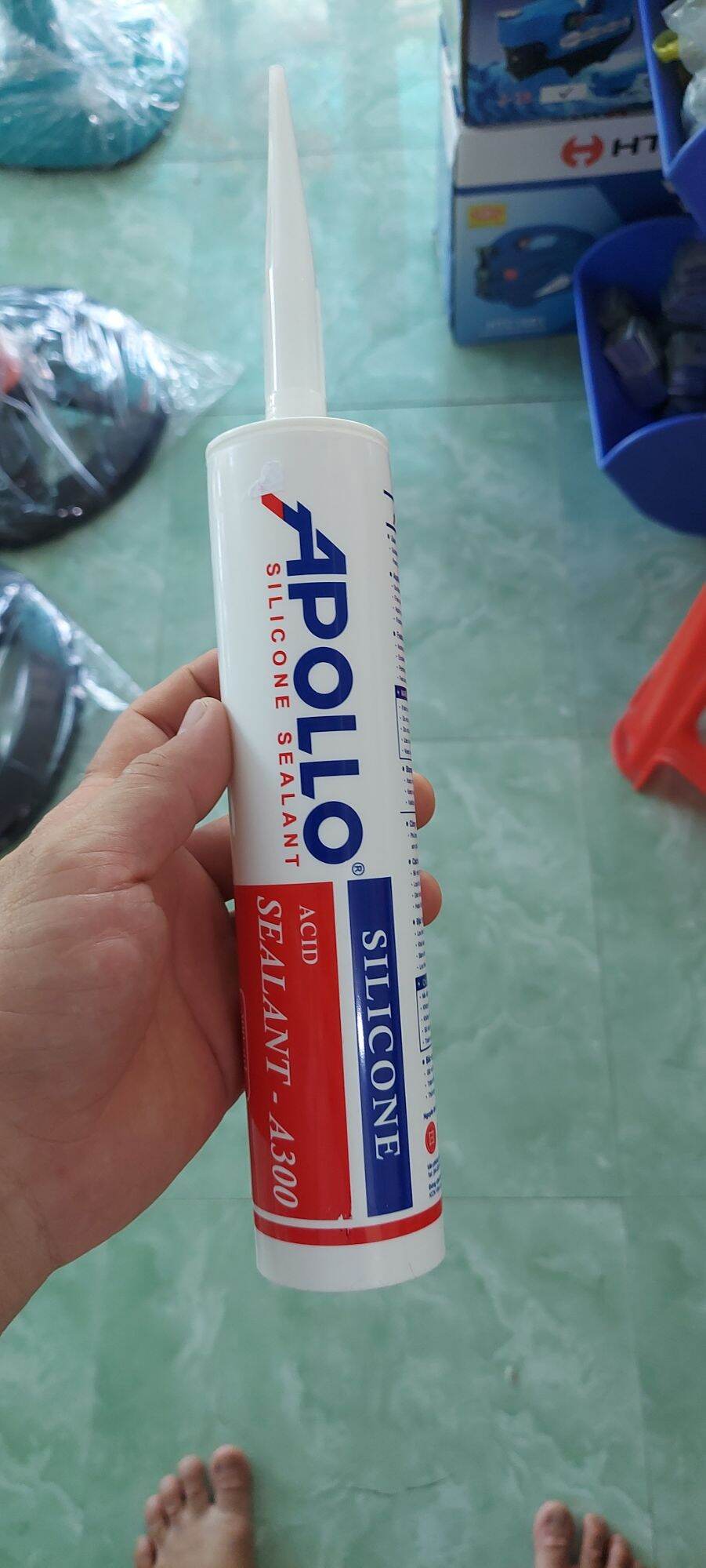 keo silicon APOLO A300 màu trắng Trong chính hãng.