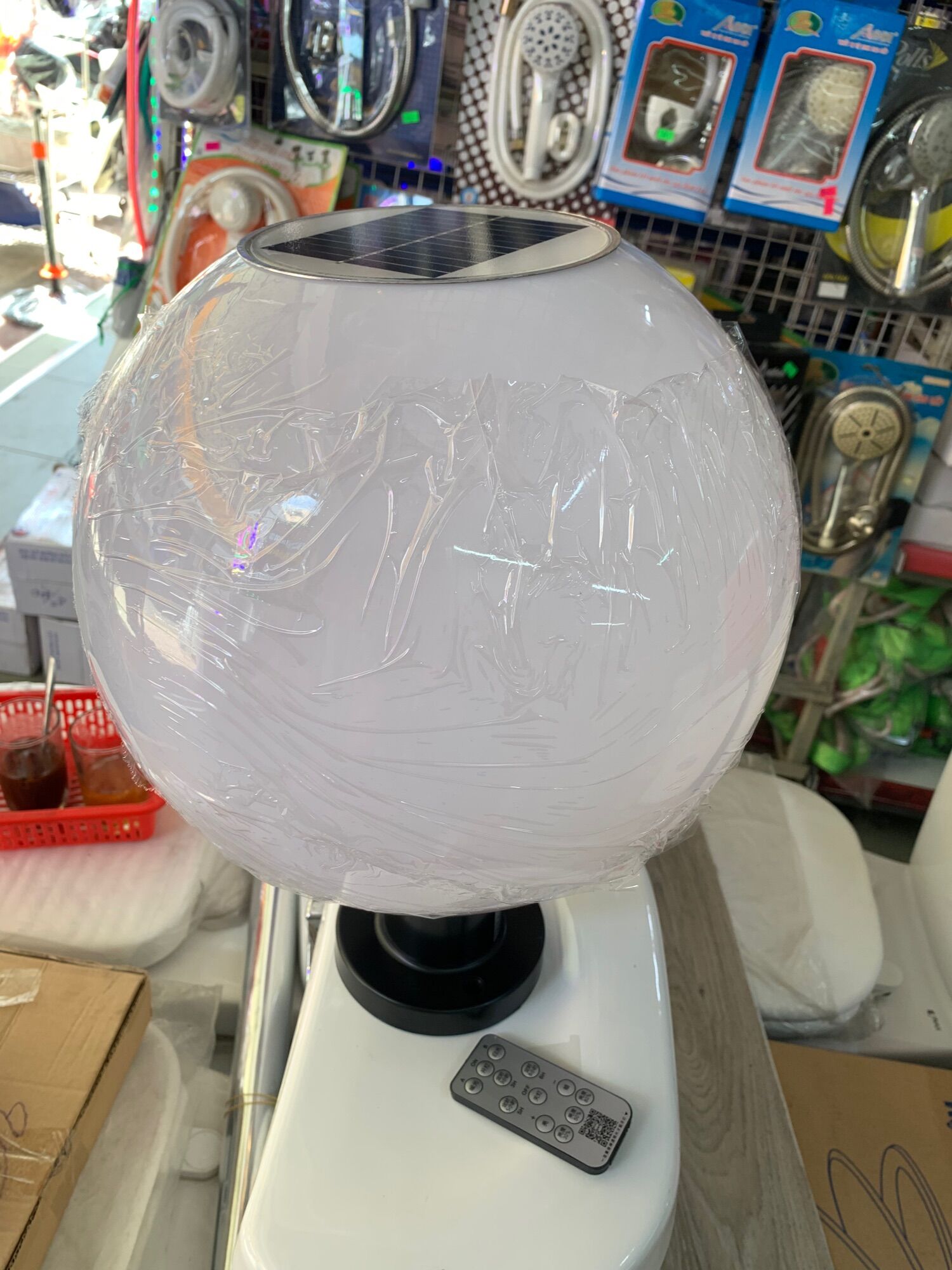 ⚡️Đèn trụ cổng Năng lượng mặt trời (phi 30cm)