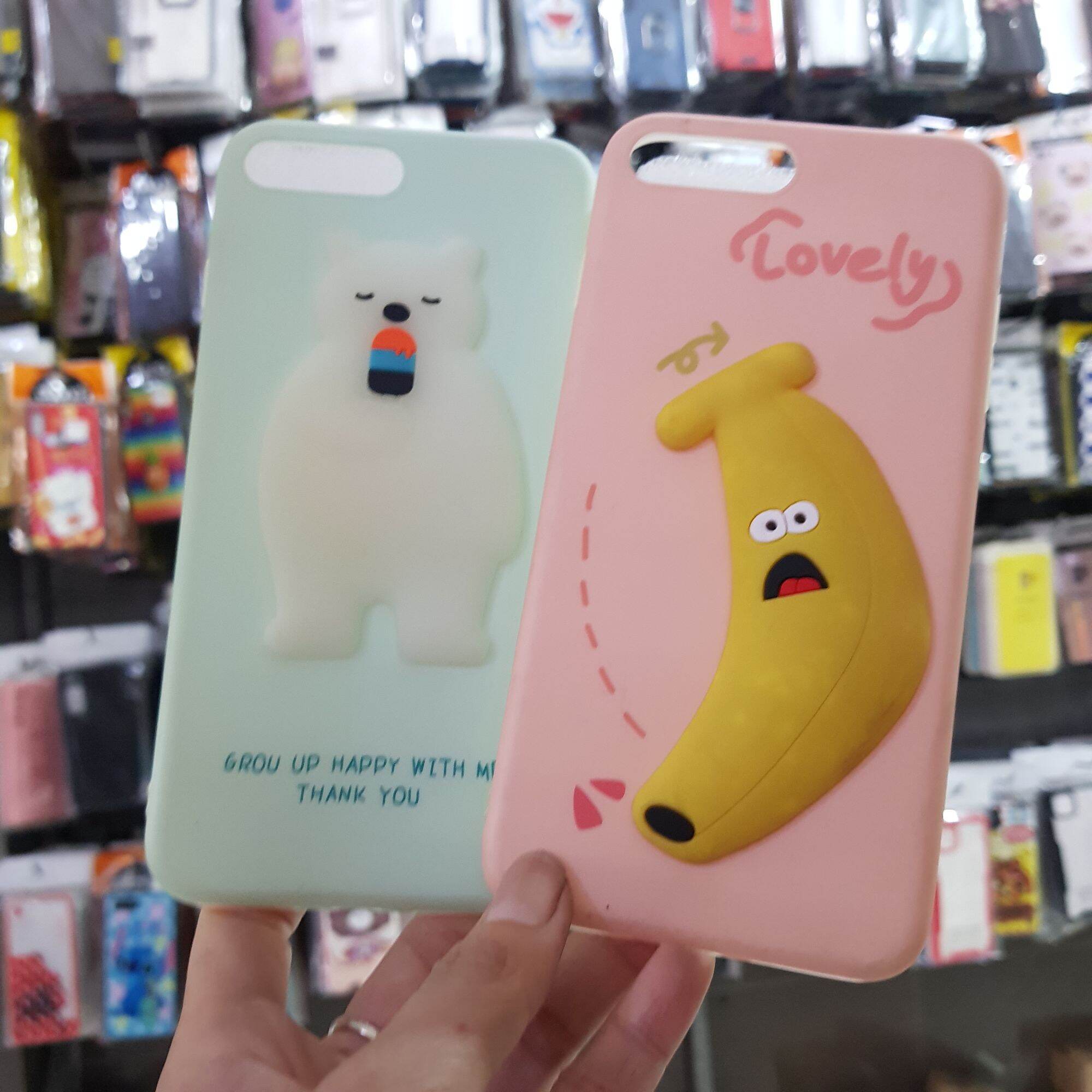 Iphone 7 plus /8 plus ốp lưng thú nổi 6d kute đáng yêu