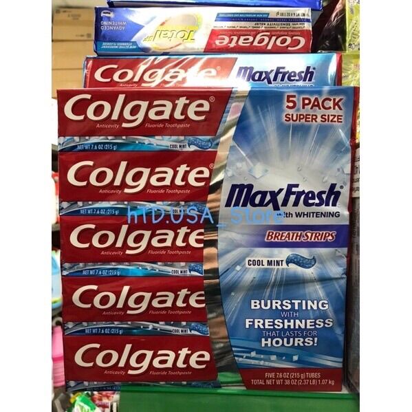 Kem đánh răng Colgate Max Fresh With Whitening Mỹ 215g Của Mỹ