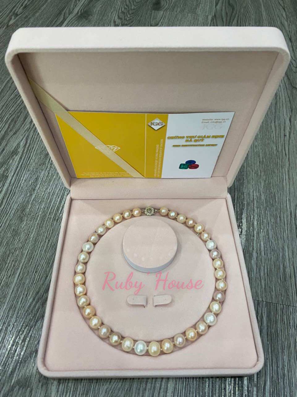 [SALE] Vòng cổ ngọc trai nuôi nước ngọt tự nhiên, màu Trắng,Cam,Hồng size 10-11ly