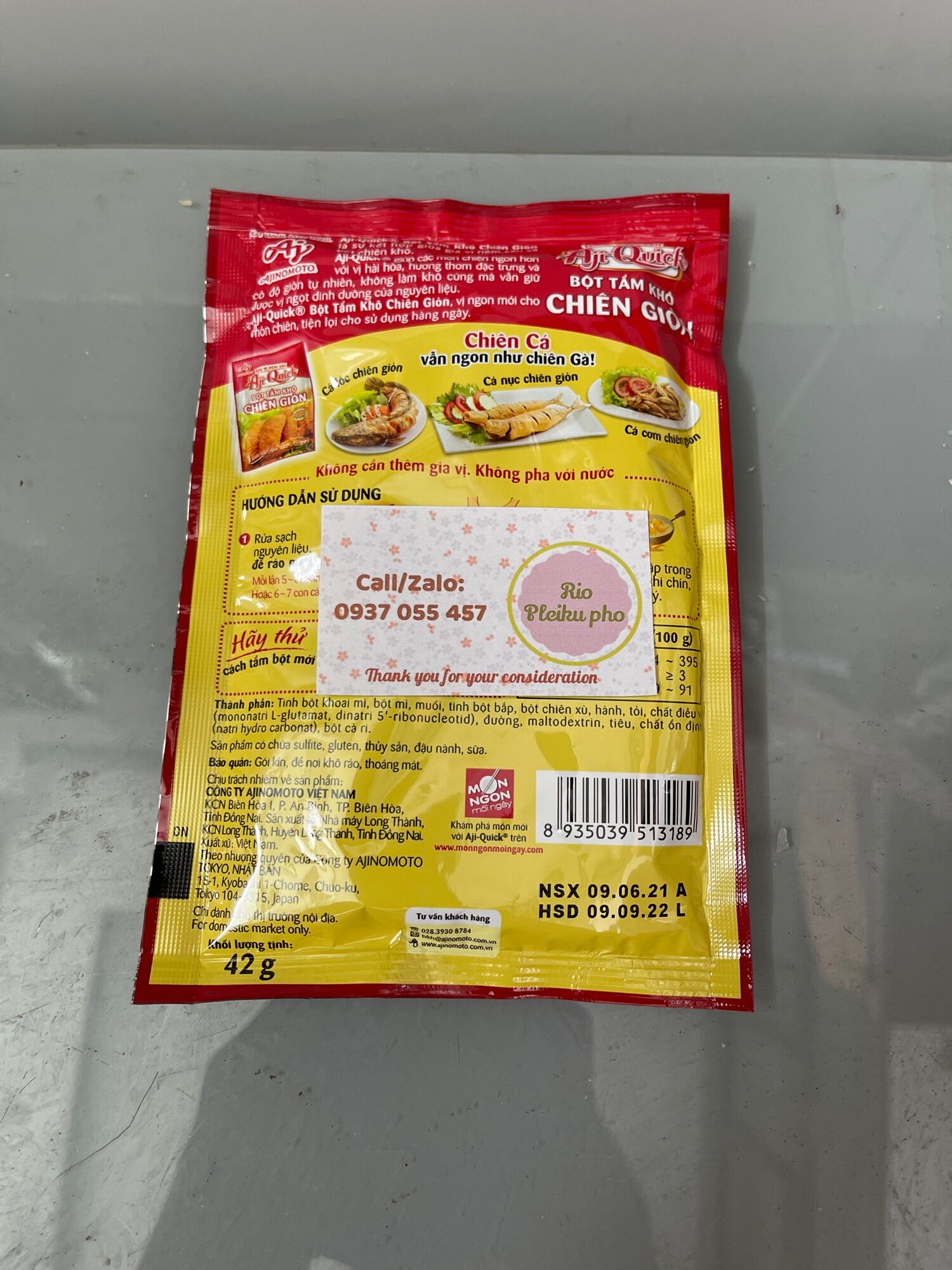 42gr bột chiên gà giòn Aji-quick