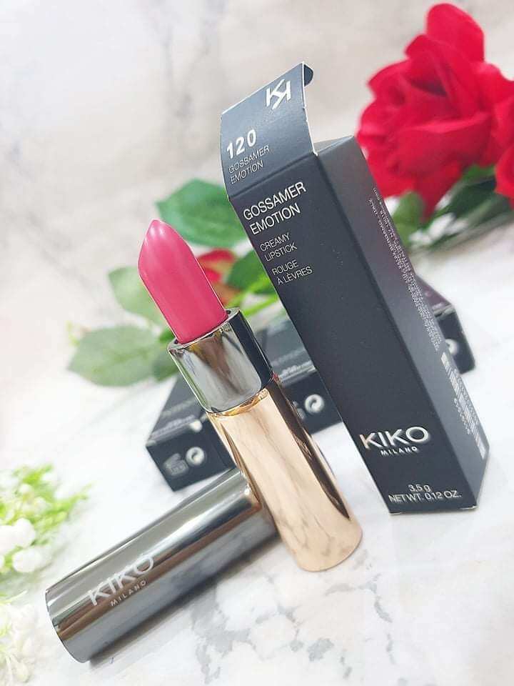 Son thỏi KiKo Gossamer Emotion Creamy Lipstick màu 120 - hồng cánh sen