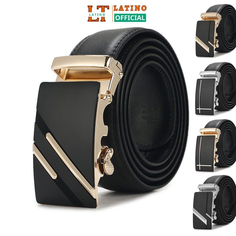 Thắt lưng nam cao cấp TL106, dây nịt nam da bò 2 lớp, nịt da nam khoá tự động bản rộng 3,5cm