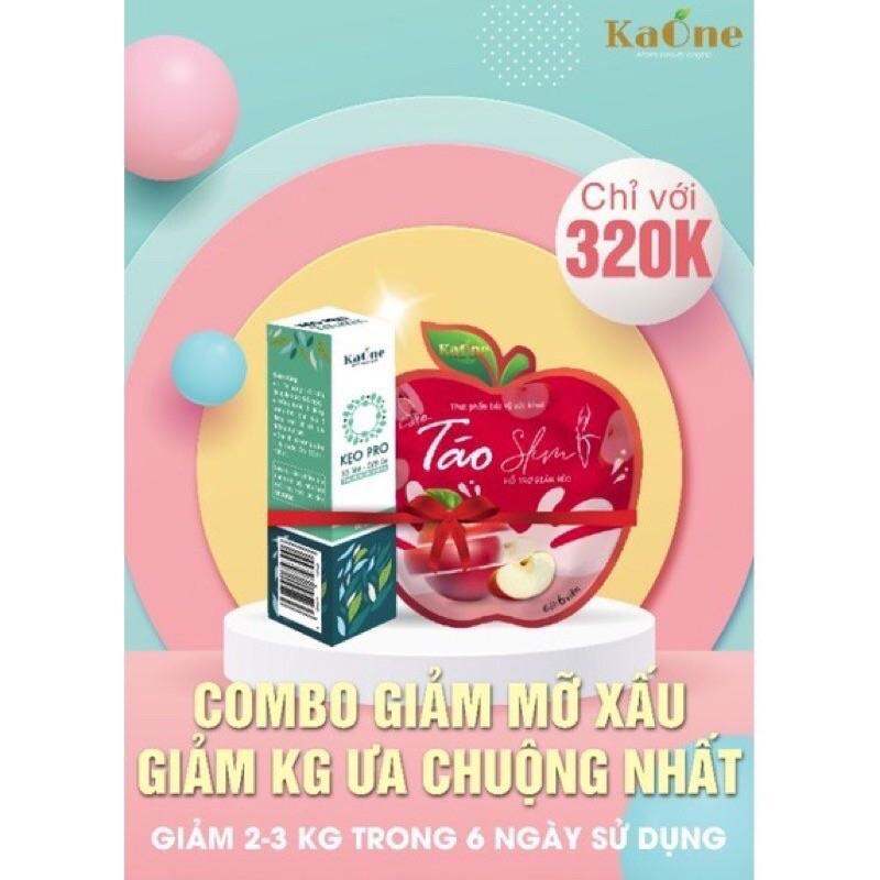 Combo Kẹo táo Slim giảm cân + Kẹo Pro xổ mỡ dành cho người bị lờn, chững cân