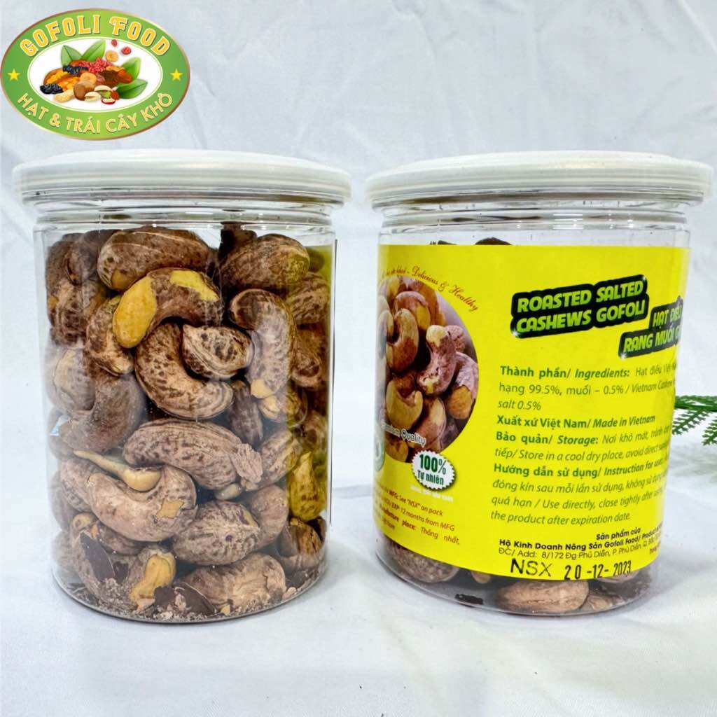 Hạt điều rang muối xuất khẩu 250g, 100 hạt tối đa 2 hạt hỏng, giòn, thơm, ngon/ Premium roasted salted cashew nuts, size A+, delicious, healthy, excellent quality
