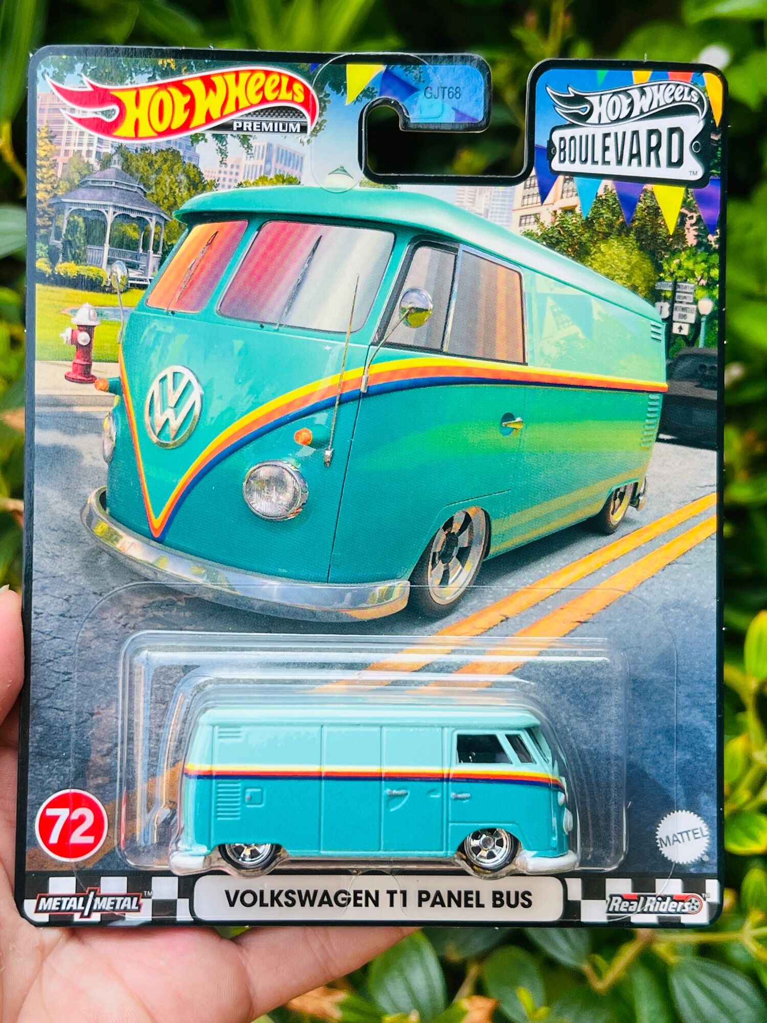 Hobby Store xe mô hình Hot Wheels Premium Boulevard Volkswagen T1 Panel Bus Xanh Mint