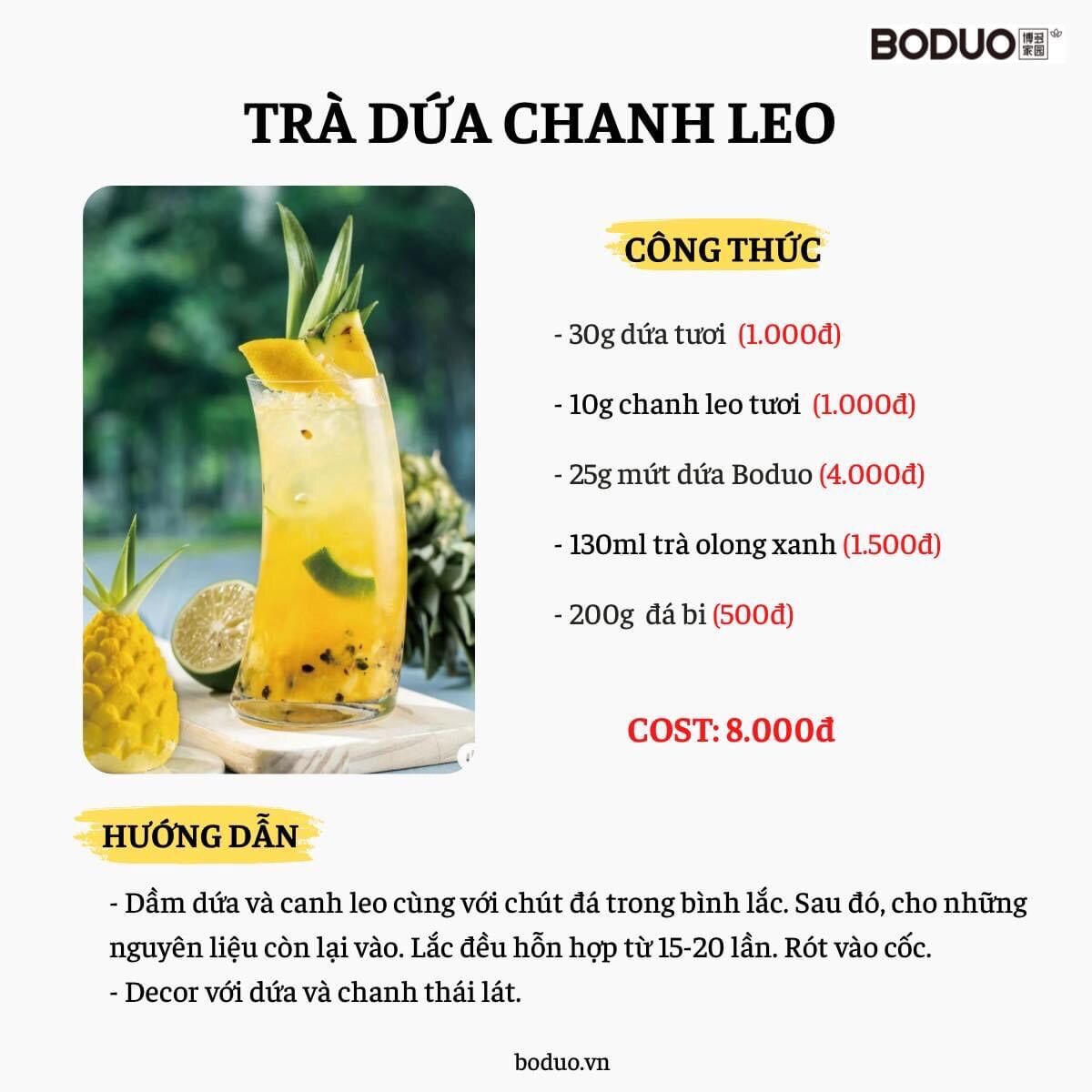 Siro chanh leo Boduo chai 2L (2,5kg)