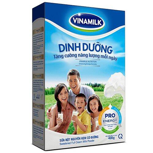 Sữa bột Nguyên kem có đường Vinamilk Dinh Dưỡng - Hộp 400g