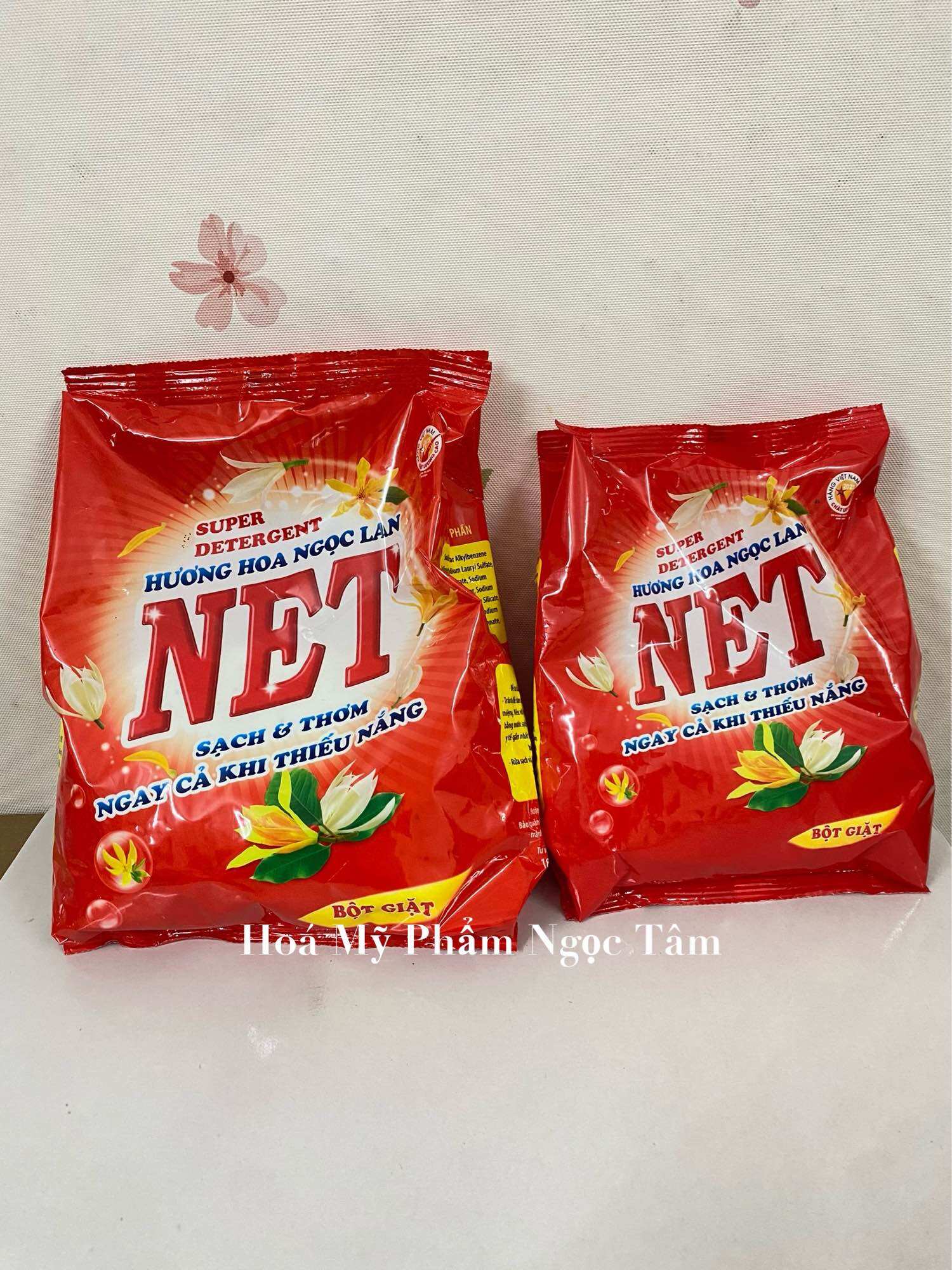 Bột Giặt NET Hương Hoa Ngọc Lan, Sạch Nhanh Thơm Lâu Túi 600g / 300g