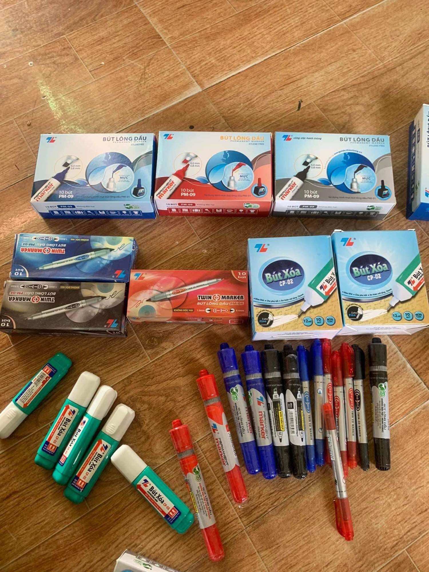 Bút Lông Dầu Thiên Long,Bút Dạ Kim combo hộp 10 chiếc
