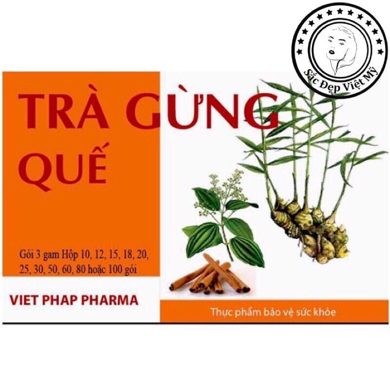 Trà gừng quế hoà tan việt pháp hộp 10 gói x 3g