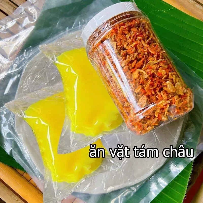 Combo bánh tráng phơi sương 200g muối tép hành phi