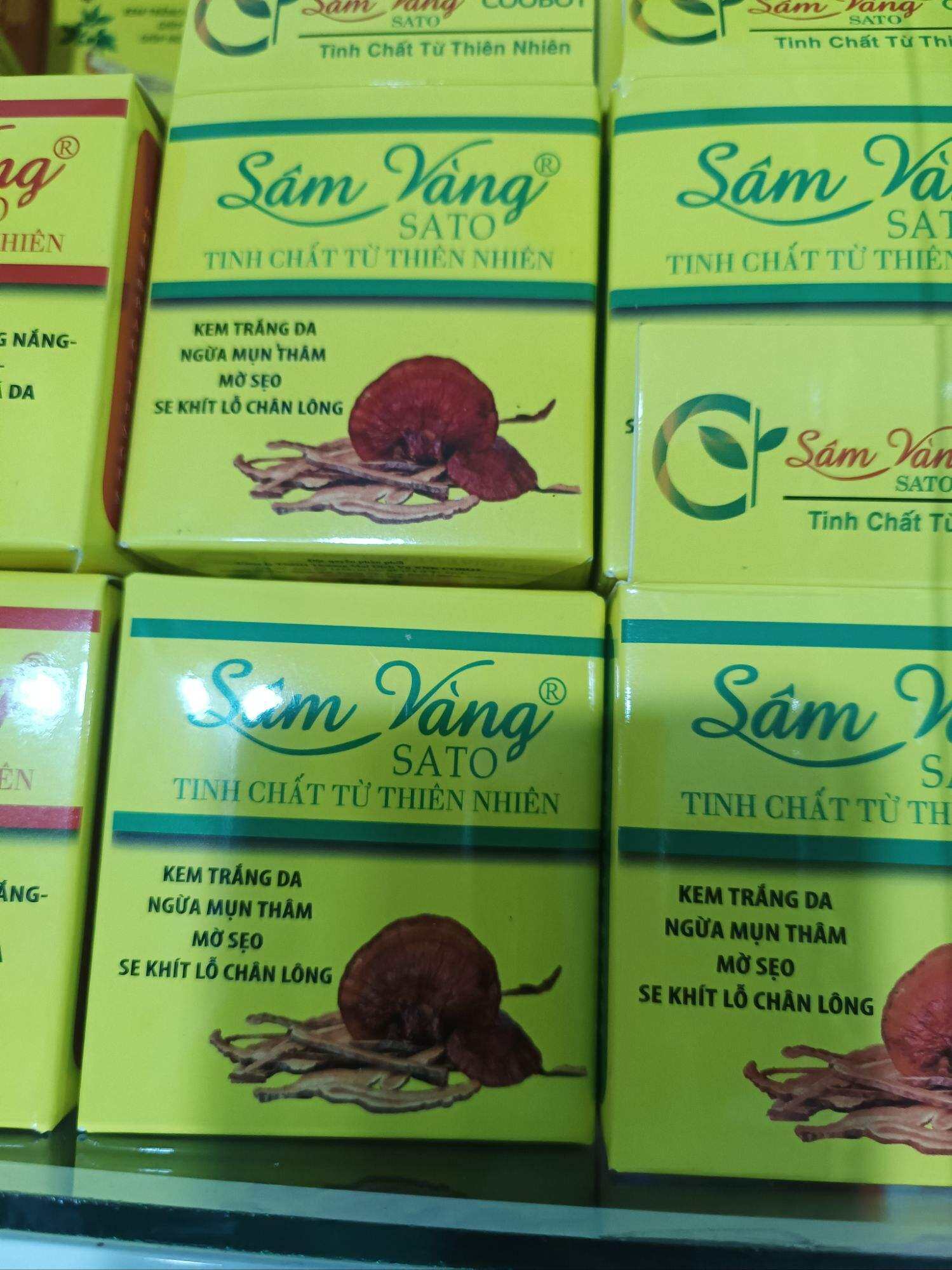 Kem Mụn SATO Sâm Vàng Thảo Dược Đông Y 8g