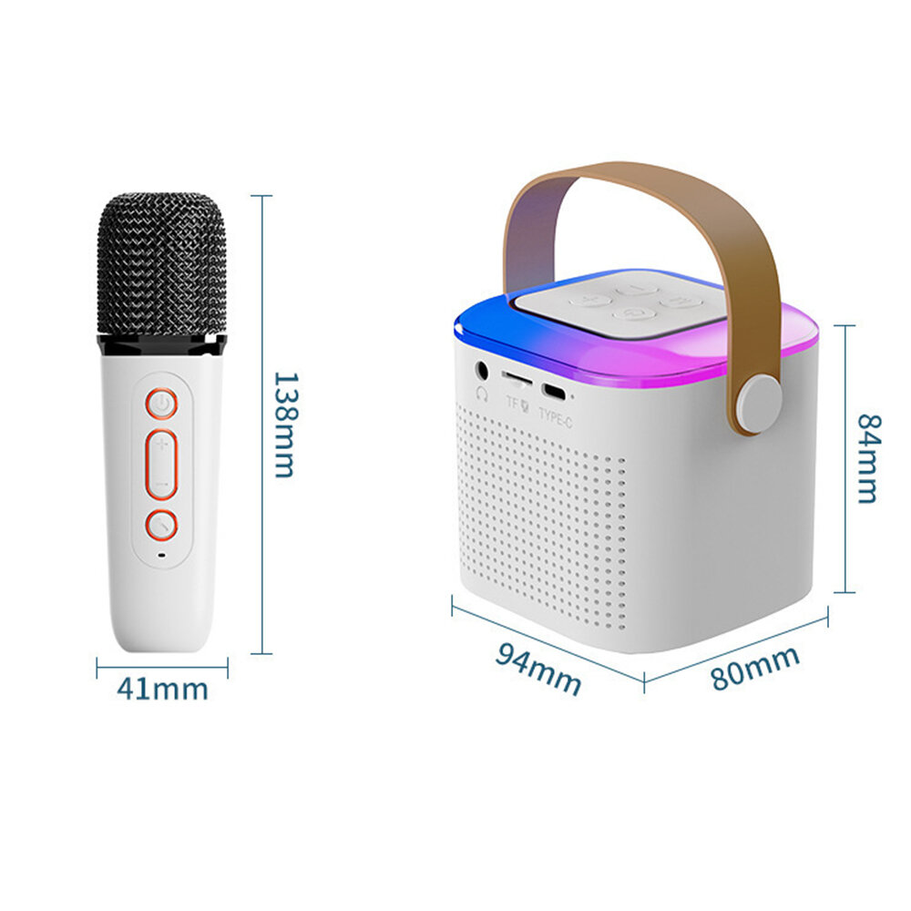 Mini karaoke Bluetooth speaker with wireless mic, wireless mic, wireless icro, support sound effects, loud speaker power, ultra bass, 5W power, bluetooth karaoke speaker, Bluetooth Mini speaker, mini karaoke speaker