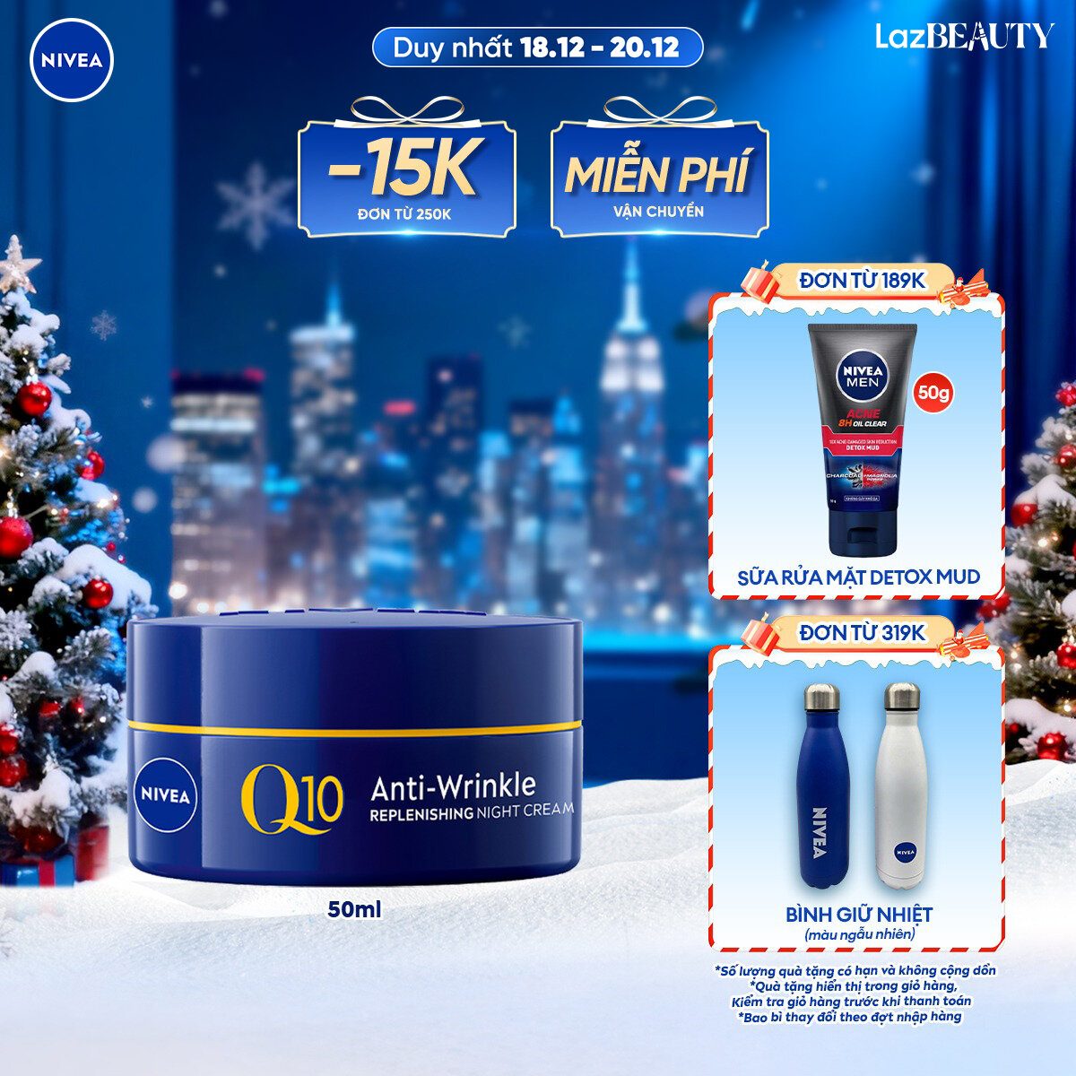  Kem Dưỡng NIVEA Q10 Sáng Da Ngăn Ngừa Lão Hoá Ban Đêm  50 ml  -81289 -  Bao Bì tThay Đổi Theo Từng Đợt Nhập Hàng  