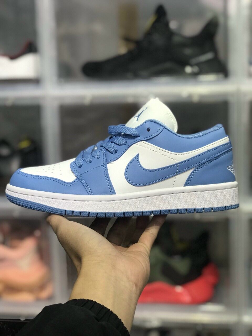 Giày Jd1 cổ thấp xanh blue unisex