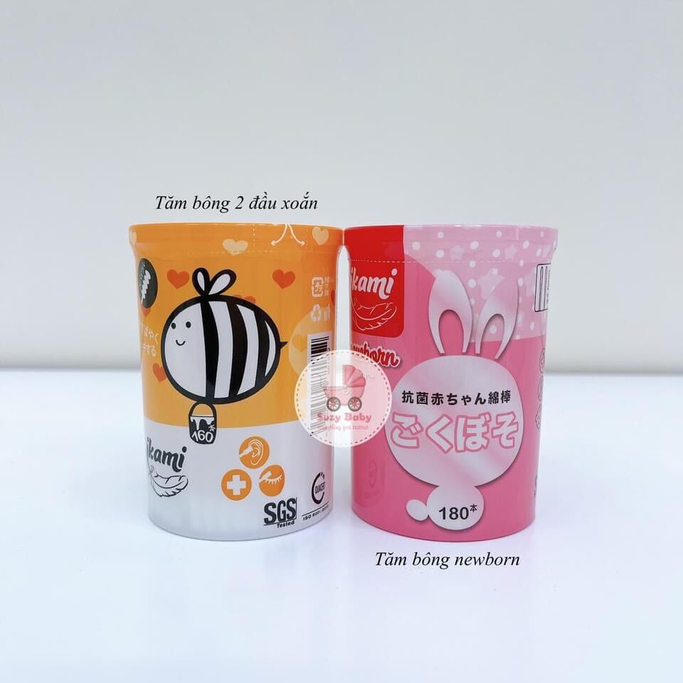 Tăm bông thân giấy dành cho trẻ em ikami