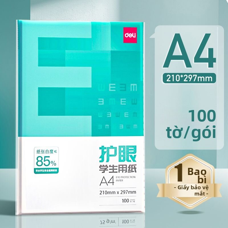 deli | Giấy In Hai Mặt Chống Lóa A4 500 Tờ